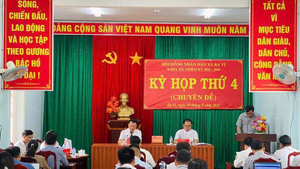 HĐND XÃ BA VÌ TỔ CHỨC THÀNH CÔNG KỲ HỌP THỨ 4 (CHUYÊN ĐỀ), KHÓA XII, NHIỆM KỲ 2021-2026
