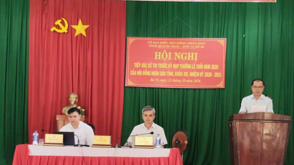 Xã Ba Vì:Hội nghị tiếp xúc cử tri với Đại biểu HĐND tỉnh trước kỳ họp cuối năm 2026